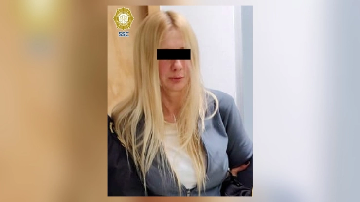 Ciudadana rusa detenida por amenazar con un cuchillo a su esposo en CDMX.
