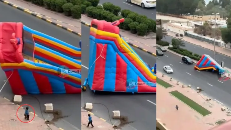 Inflable se va volando