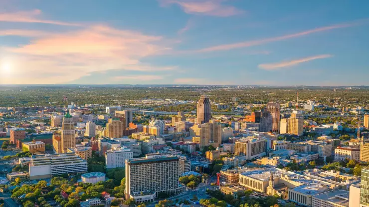 el skyline de la hermosa ciudad de San Antonio en Texas