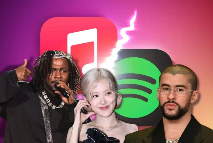 Diferencias entre Spotify Wrapped y Apple Music 2025: ¿Quién es el mejor artista del 2025, Bad Bunny o Rosé y Kendrick Lamar?