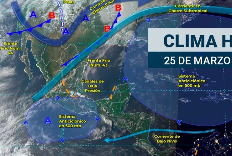 Clima en México 25 de marzo