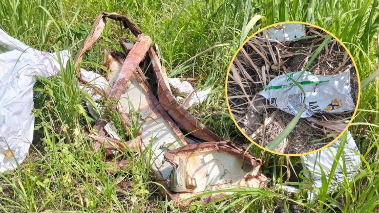 Hallan ataúd con restos humanos