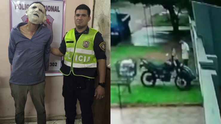 El sujeto usaba una máscara de Michael Myers.