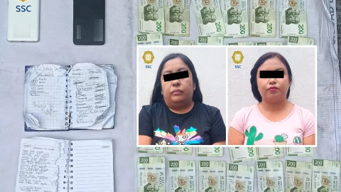 Dos supuestas extorsionadoras pedían dinero a locatarios del Mercado Xochimilcopara dejarlos vender.
