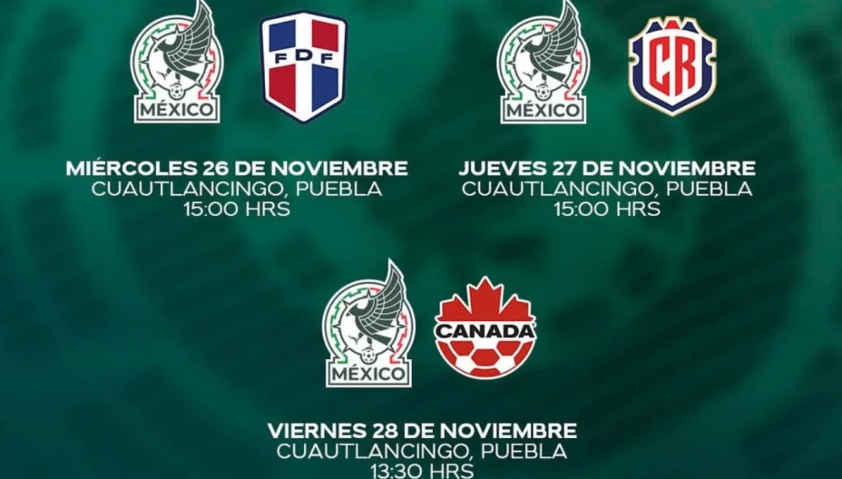 Con tres jugadores del América, México jugará el Torneo 4 Naciones