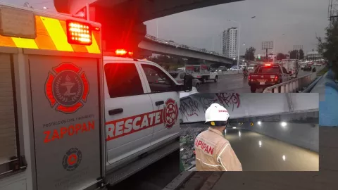 Mueren dos personas tras quedar atrapados en su carro en inundación en Guadalajara