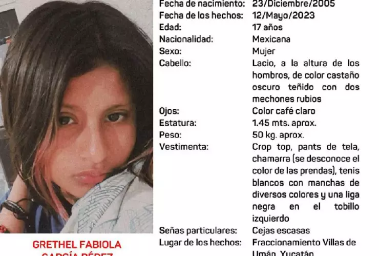 Desaparece adolescente en Yucatán y activan Alerta Amber