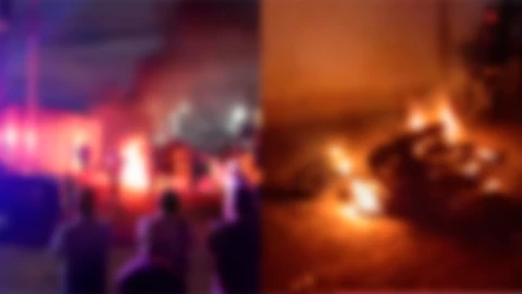 ¡Imágenes fuertes! Linchan a presuntos asaltantes y prenden en llamas a uno en San Martín Cuautlalpan, EDOMEX