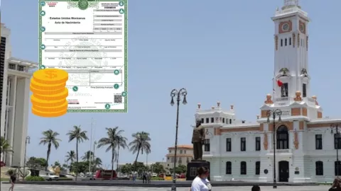 Acta de nacimiento costo en Veracruz