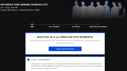 ¡Atención ARMY! Reportan PRIMERAS FALLAS en la preventa de boletos para los conciertos de BTS en México 2026