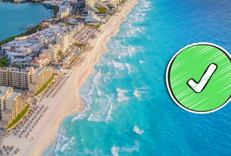 Estas son las playas de Cancún en las que puedes nadar HOY 25 de enero de 2026.webp