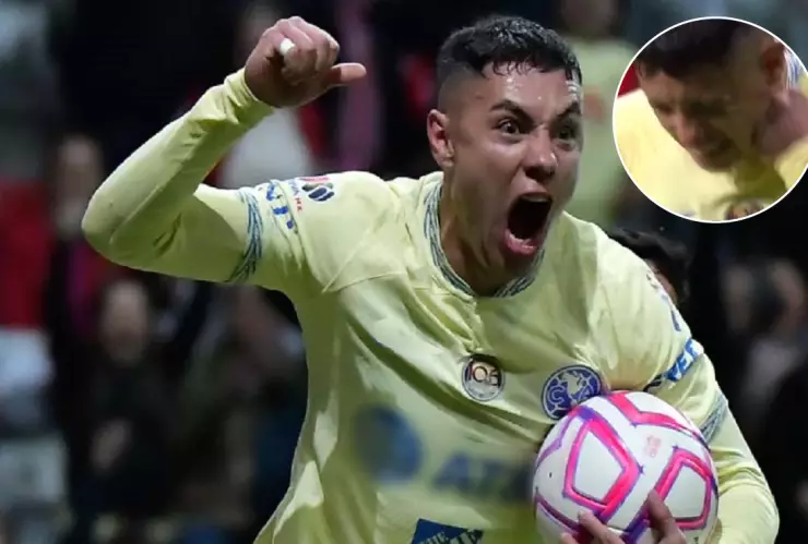 Emilio Lara en juego ante Toluca