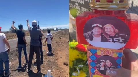 Familia de Bryan y Patricia, fallecidos en el Camionazo de Elota, visitan el lugar del accidente