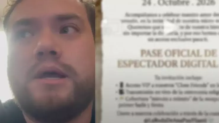 ¡Genera polémica! Joven revela que fue invitado como “espectador virtual” a una boda