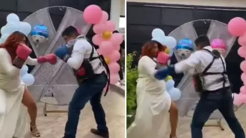 Revelación de género con boxeo