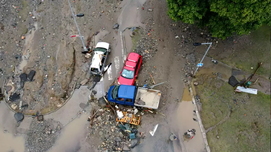 Daños causados por inundaciones en Jesenik, República Checa.