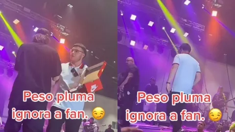 Peso Pluma rechaza el regalo de un fan