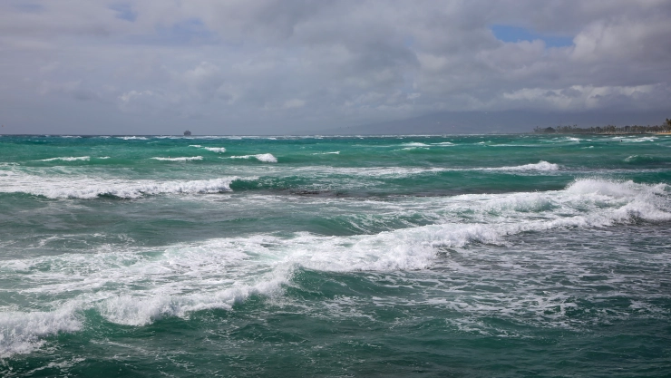 Tormenta en el océano Pacífico