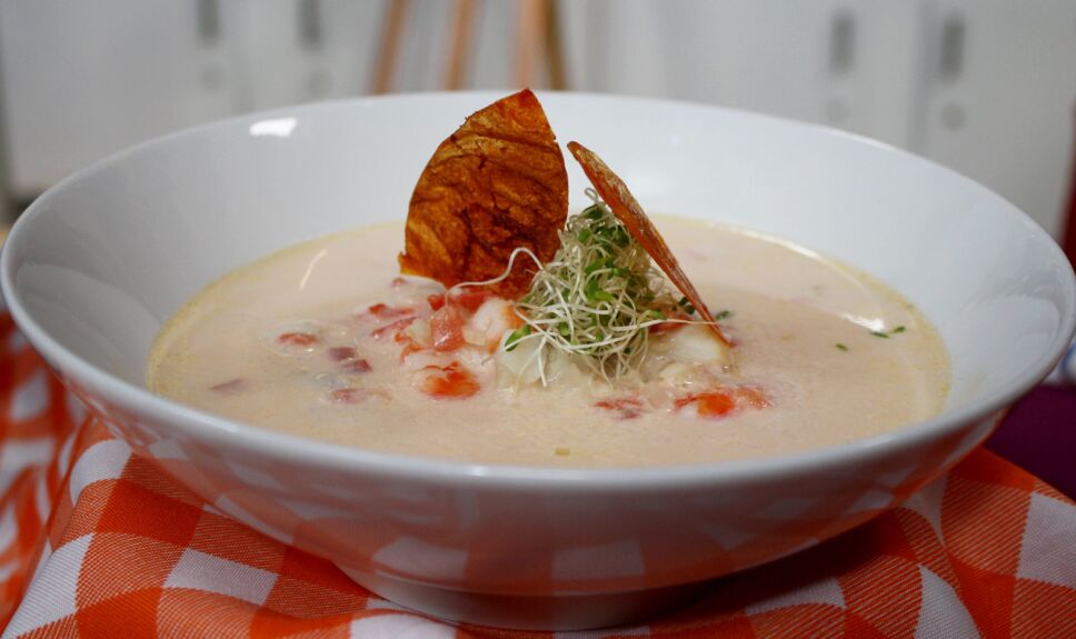 Crema de mariscos
