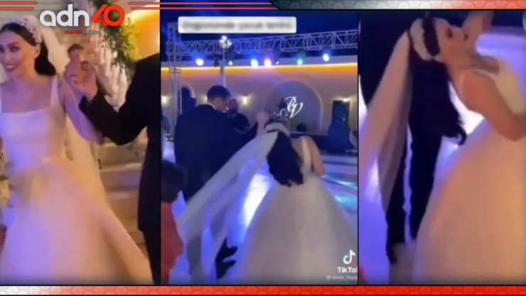 Niño jala velo a novia en su boda