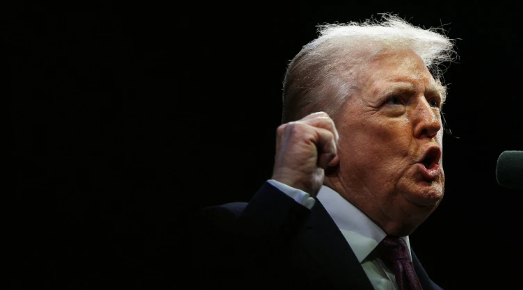 El presidente de Estados Unidos, Donald Trump hablando