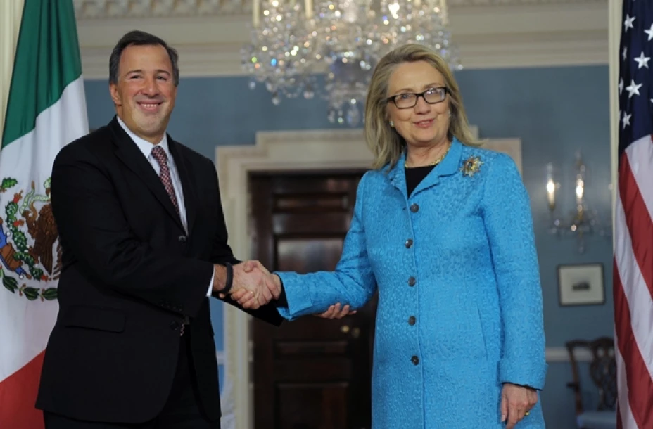Hillary Clinton, secretaria de Estado de EUA y José Antonio Meade, canciller mexicano