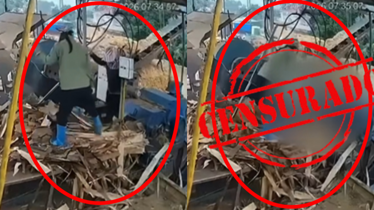 Muerto por cortadora de madera