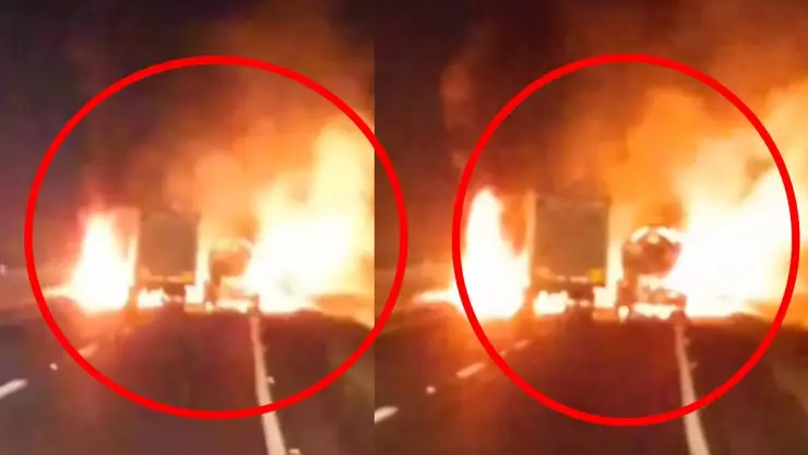 Choque e incendio Veracruz