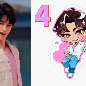 Kpop Demon Hunters Ideas de stickers de Jinu Saja Boys para decorar cargadores de celular o computadora.jpg