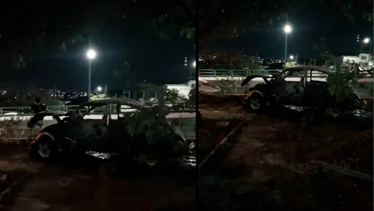 Se incendia auto Tuxtla