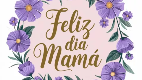 Imagen feliz día mama con flores 2