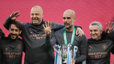 Pep Guardiola y su cuarta Copa de la Liga