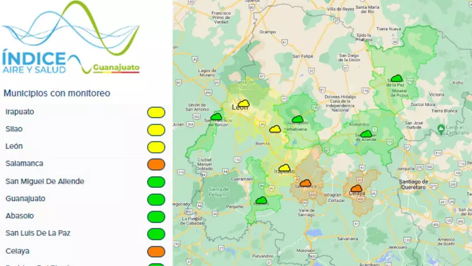 Calidad del aire en Guanajuato
