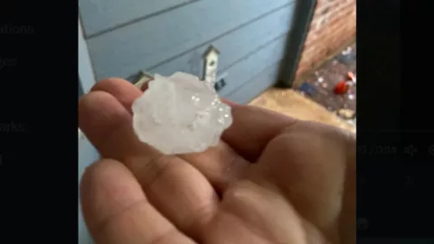 Granizo en Dallas, Texas