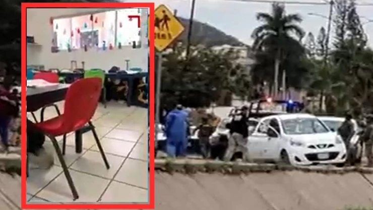 Maestra canta a niños durante balacera