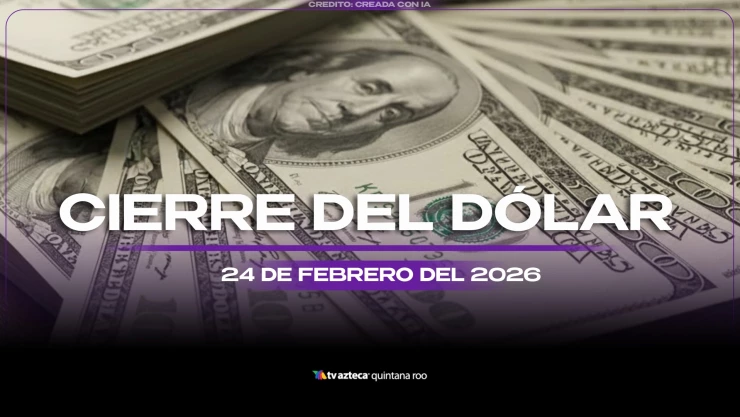 ¿Cómo cerrará el peso HOY? Este es el precio del dólar al cierre del martes 24 de febrero de 2026 en Cancún