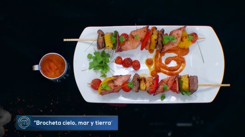 Brocheta, cielo mar y tierra, Masterchef México 2018
