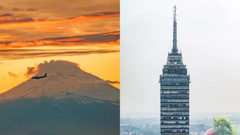 La altura del volcán Popocatépetl equivale a 30 veces la altura de la Torre Latinoamericana.