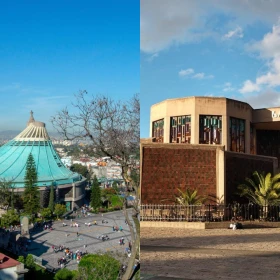 La Basílica de Guadalupe y bautisterio de la zona.