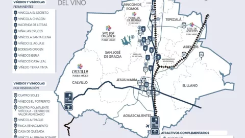 Mapa de la Ruta del Vino