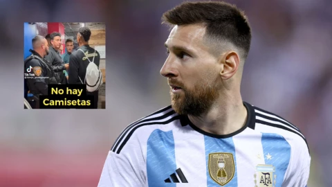 Lionel Messi jugando con la Selección de Argentina vs Jamaica