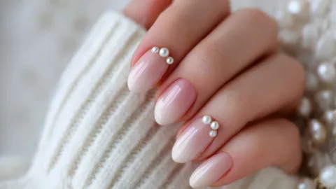 ideas de uñas estilo cloud dancer con difuminado rosa