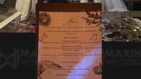 Menú de la boda de Ángela Aguilar y Christian Nodal