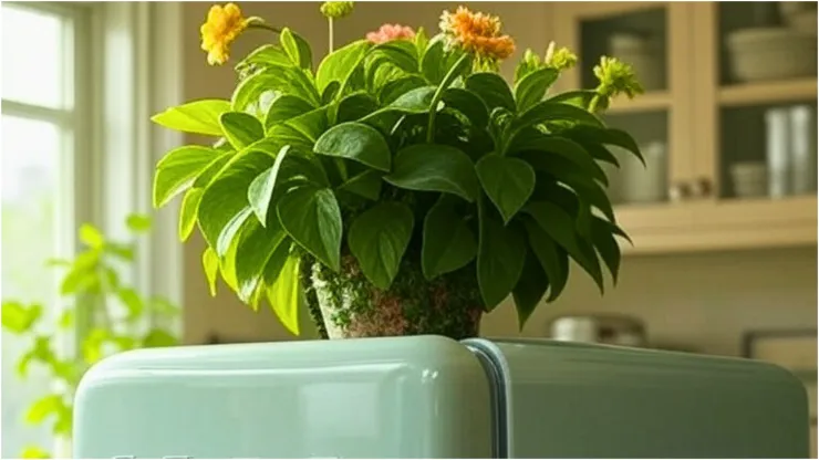 plantas arriba del refri