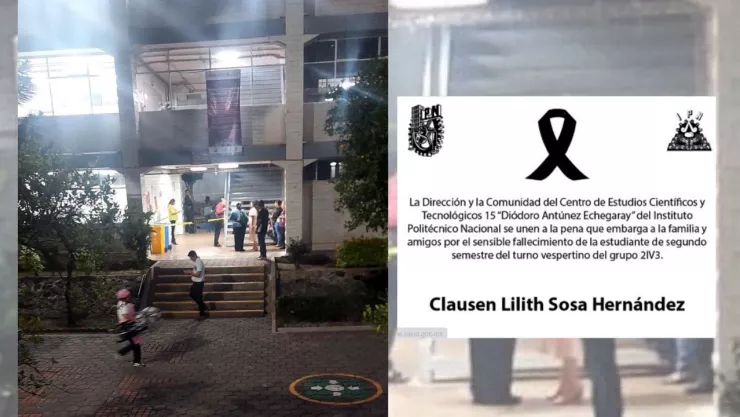 Alumna del Cecyt 15 muere tras caer de un tercer piso en la CDMX