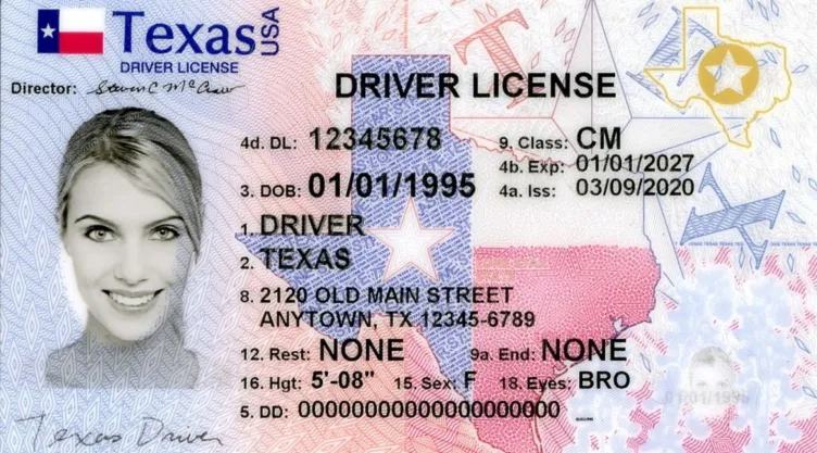 La tarjeta REAL ID de Texas.