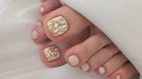 uñas para pies sirena vacaciones playa