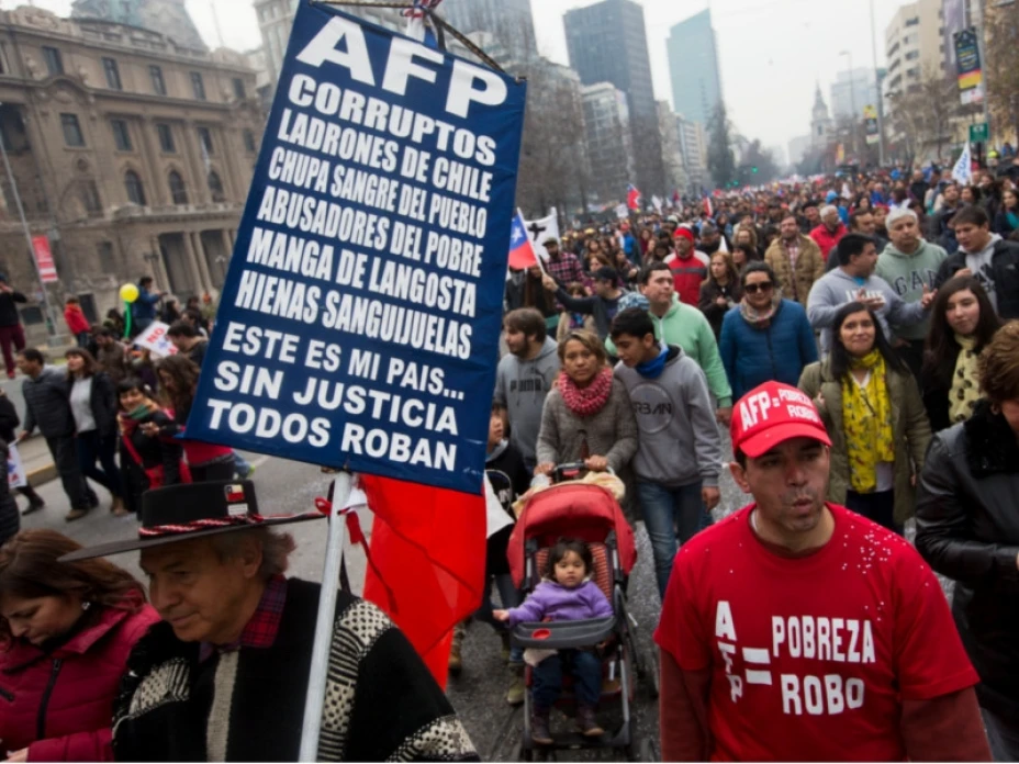 Marcha en Chile-AFP