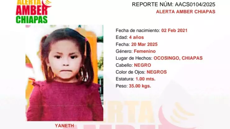 Alerta Amber Chiapas: Andrea Yamileth Ruiz Moreno y Yaneth Ruiz Moreno