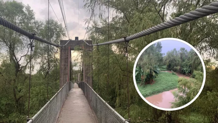 Puente colgante entre La Campiña y La Limita